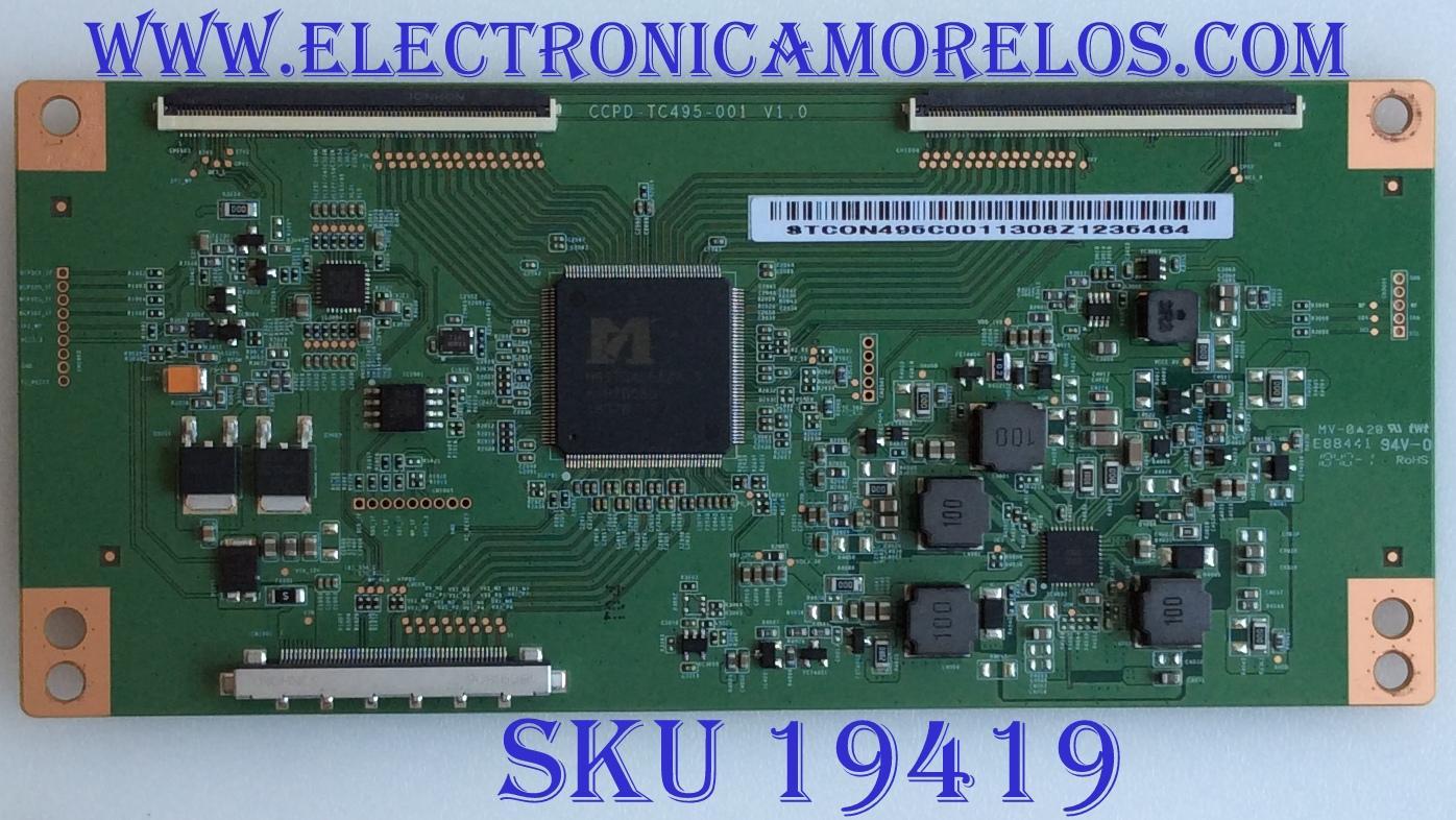 T-CON / ELEMENT / STCON495C-001 / STCON495C0011308Z1235464 / CEC-CCPD-50-UHD-COF-MINI / CCPD-TC495-001 V1.0 / PANEL C500U18-E55-P / MODELOS ELST5016S J8C9M / E4SFT5017 J8C9M / RTRU5027-US / ONC50UB18C05 / 50C61 / SC-50UK700N / E4SC5018RKU / WR50UX4019