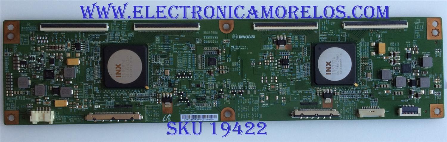 T-CON PARA TV VIZIO NUMERO DE PARTE 5FF15BRTR / 14102612 / 5FF15BRTR3448C07M04100 / ML/R_RSVMSPIC_EN RT32 / PANEL TPT500DK1-QS1 REV:SC1A / MODELO P502UI-B1 