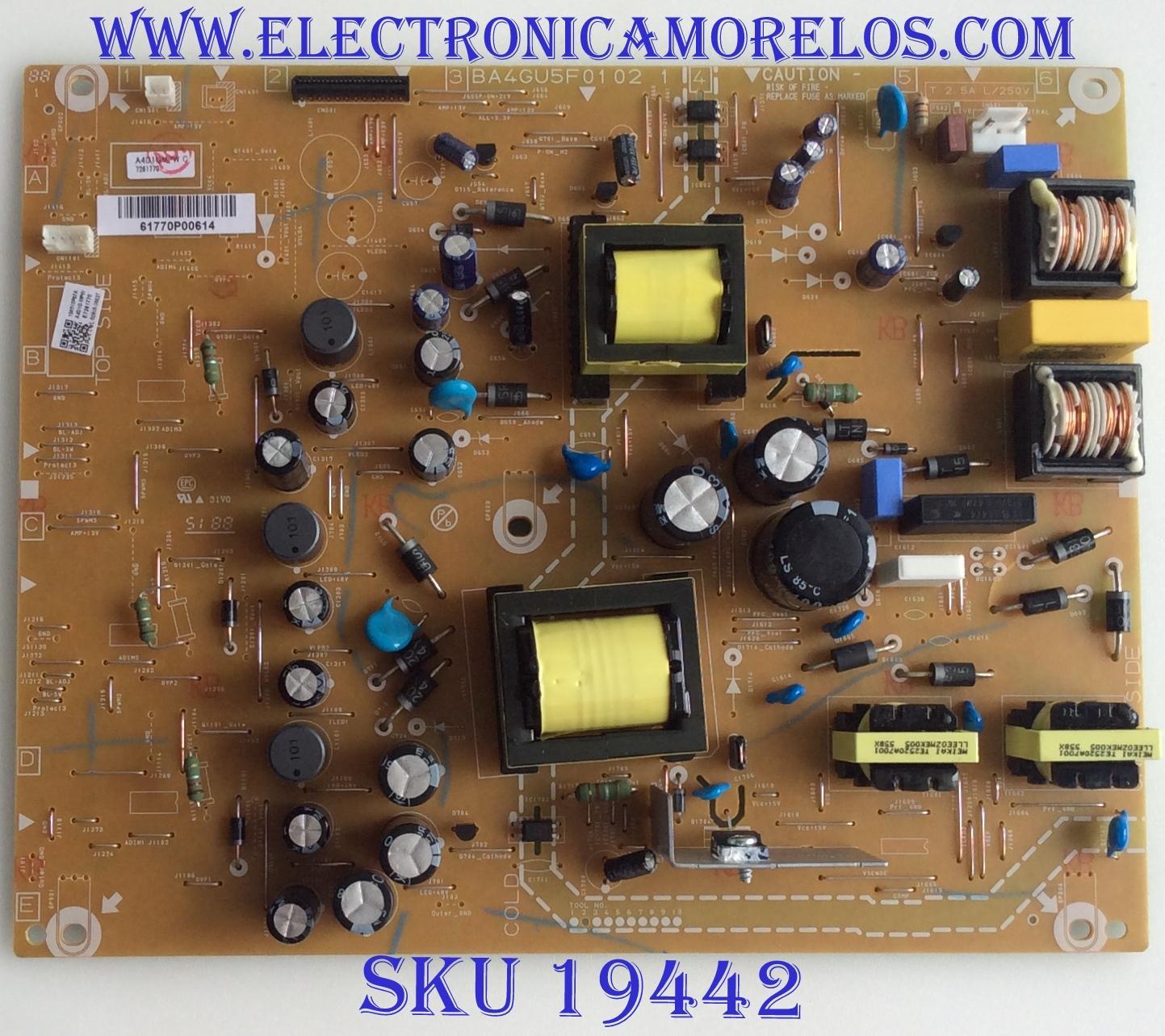 FUENTE DE PODER / PHILIPS / A4D1GMPW / A4D1G-MPW / BA4GU5F01 02 / 61770P00614