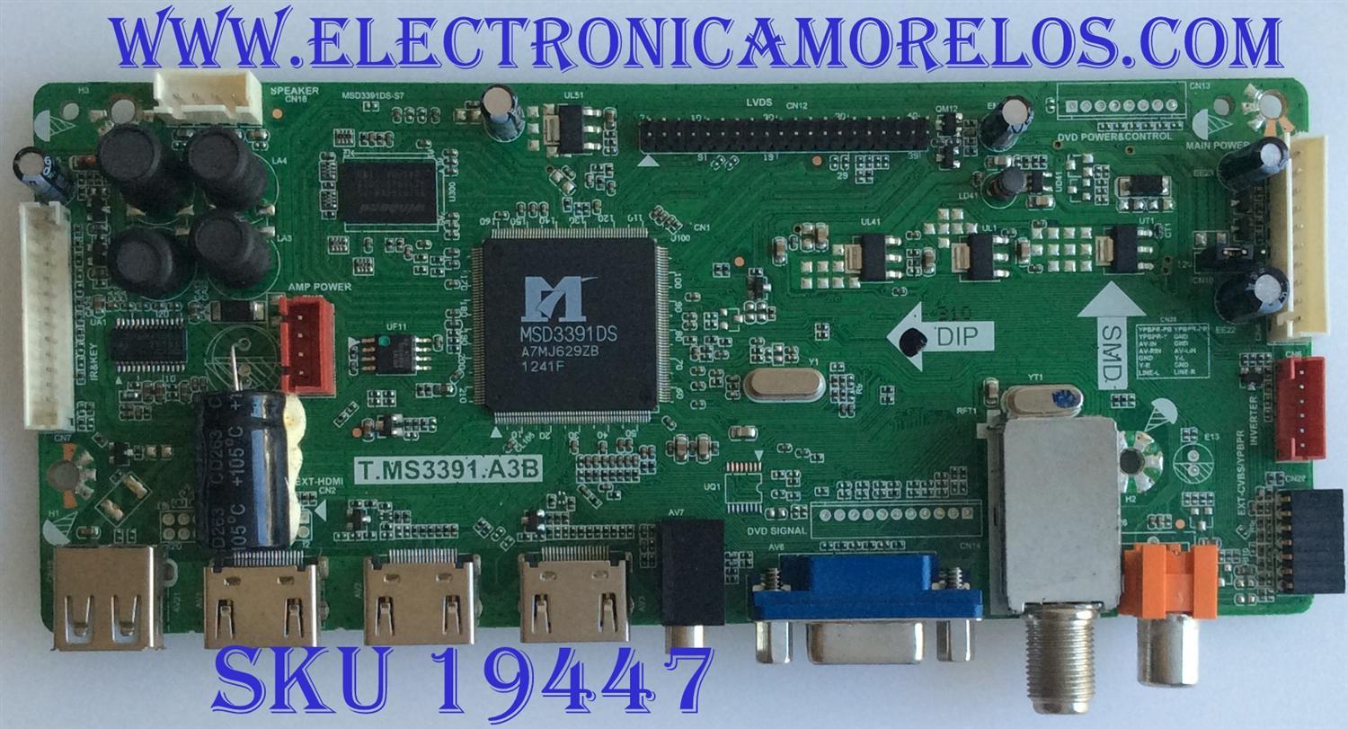 MAIN / APEX / L12110310 V.1 / T.MS3391.A3B / ST3151A05-1 / PANEL V460HK1-PS1-E1 / V450HJ1-PE1 REV. C2 / MODELO LE4643T