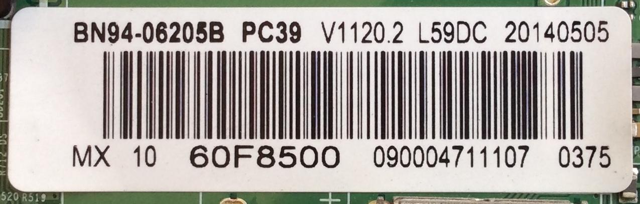 MAIN / SAMSUNG / BN94-06205B / BN97-06633F / BN41-01998A / PANEL'S S60FH-YE02 / S60FH-YB05 / MODELO PN60F8500AFXZA US01 - Imagen 2