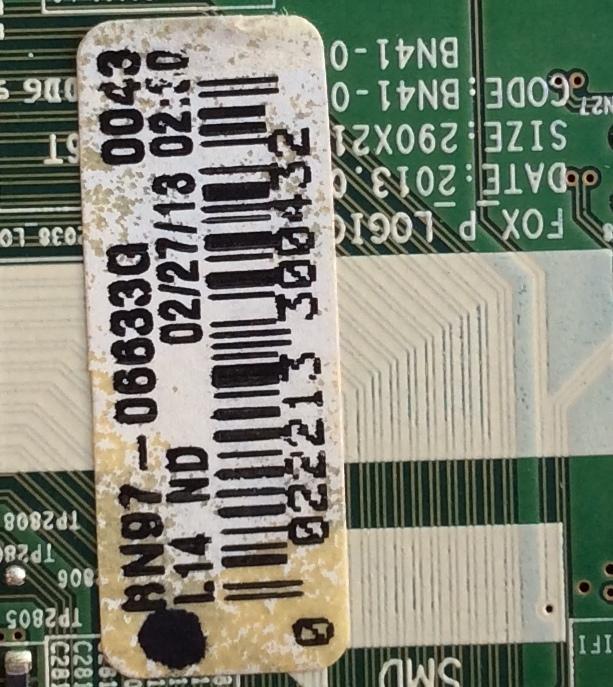MAIN / SAMSUNG / BN94-06205C / BN41-01998A / BN97-06633G / PANEL'S S64FH-YE02 / S64FH-YB04 / MODELO PN64F8500AFXZA US01 - Imagen 3