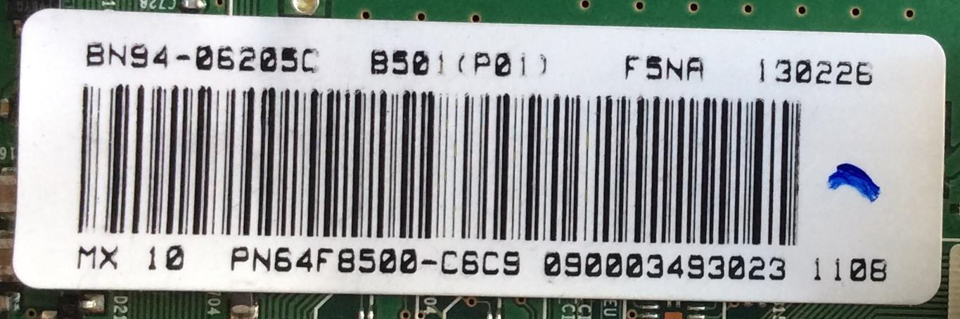 MAIN / SAMSUNG / BN94-06205C / BN41-01998A / BN97-06633G / PANEL'S S64FH-YE02 / S64FH-YB04 / MODELO PN64F8500AFXZA US01 - Imagen 2