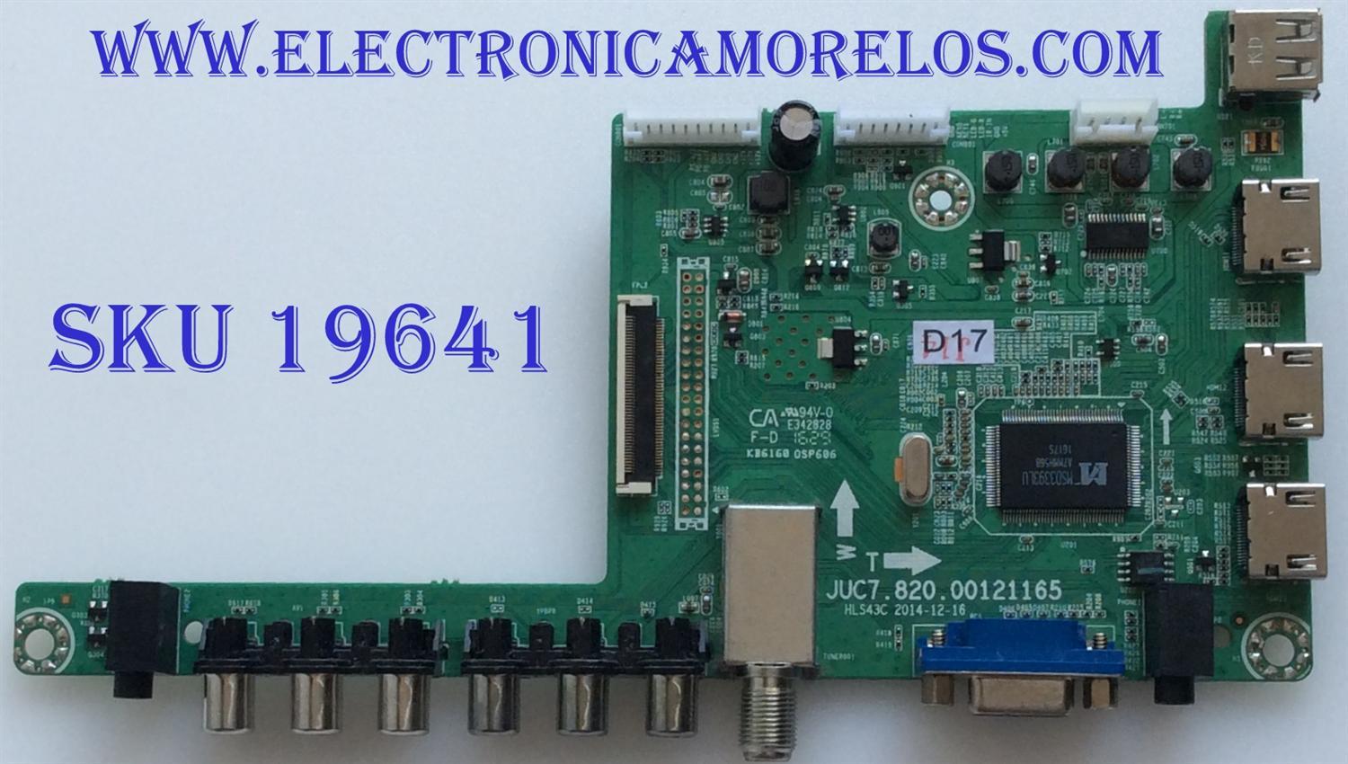 MAIN / HITACHI / 999R6CA / JUC7.820.00121165 / PANEL C550F15-E6-H / 