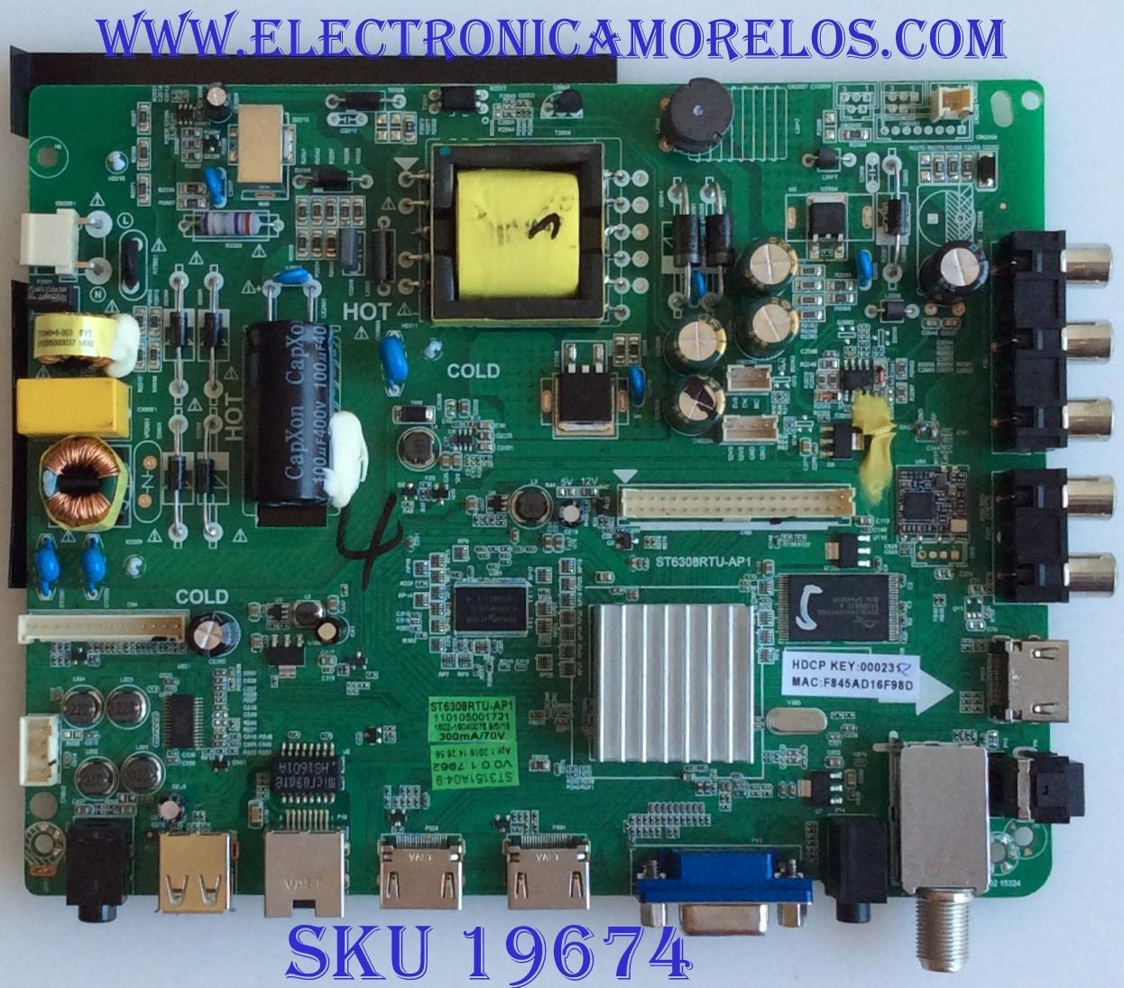 MAIN / FUENTE / (COMBO) / 110105001721 / ST6308RTU-AP1 / ST3151A04-9 / PANEL MD3232YTBH / MODELO WD32FB2530