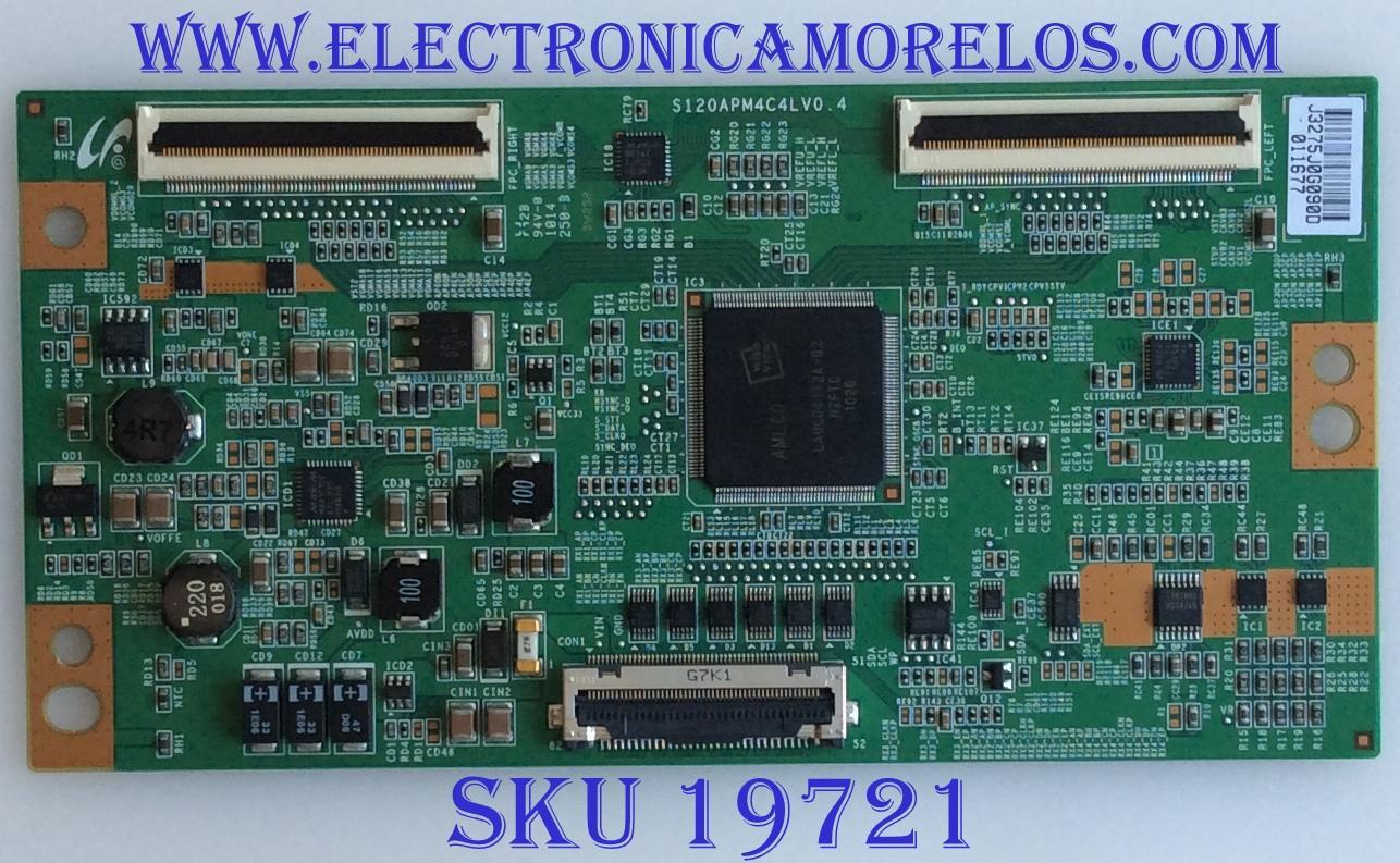 T-CON / SAMSUNG / LJ94-03275J / S120APM4C4LV0.4 / PARTES SUSTITUTAS LJ94-03334H / LJ94-03344D / (MAS SUSTITUTAS EN DISCRIPCIÓN ) / PANEL LTF460HJ01-A06 / MODELOS LN46C650L1FXZA / LN46C670M1FXZA