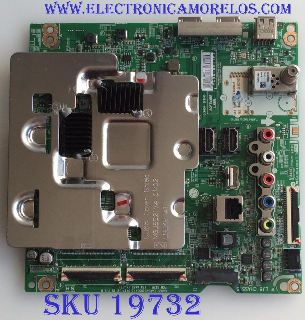 MAIN PARA TV LG 4K·UHD·HDR ((SMART TV)) / NUMERO DE PARTE EBT65205203 / EAX67910507 / 65205203 / EAX67910507(1.0) / PANEL LC490EQG (FL)(M3) / MODELO 49SK8000PUA / 49SK8000PUA.BUSWLJR