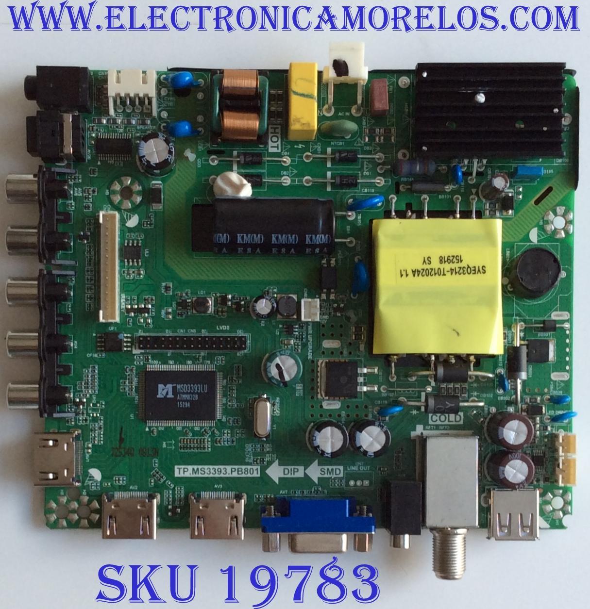 MAIN / FUENTE / (COMBO) / WESTINGHOUSE / K15082534 / TP.MS3393.PB801 / PANEL LK315T3HC1K / MODELO WD32HB1120-C