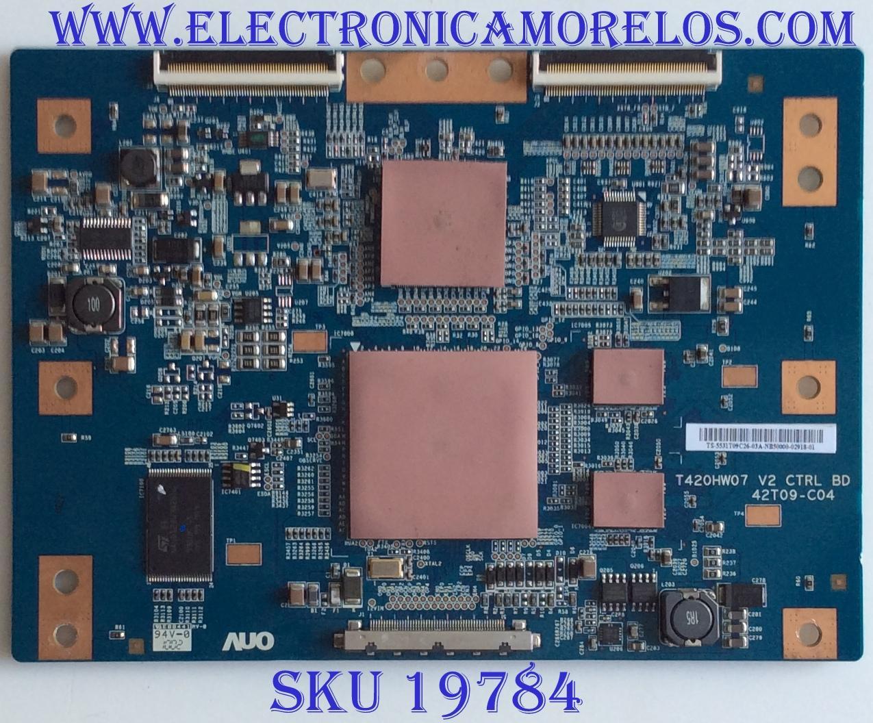 T-CON / INSIGNIA / 55.31T09.C26 / T420HW07 V2 / PANEL T420HW07 V.2 / MODELOS NS-32L550A11 / 32LB45RQ / L32S504