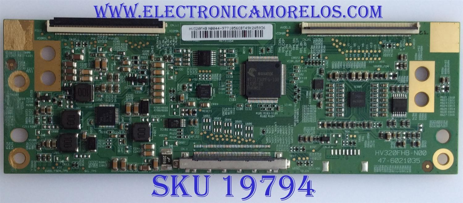 T-CON / 	44-9771056O / HV320FHB-N00 / 47-6021035 / N0044-977 / PANEL HV320FHB / MODELOS NS-32D511NA15 / X325BV