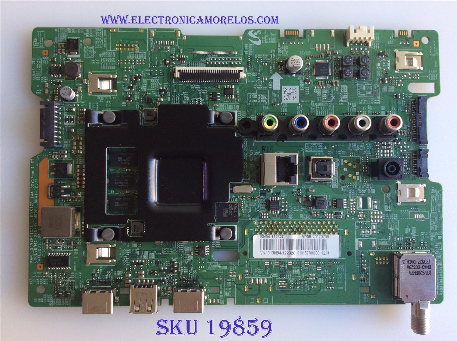 MAIN ORIGINAL PARA TV SAMSUNG / NUMERO DE PARTE BN94-12232C / BN41-02574B / PANEL CY-JM032AGHV1H / MODELOS UN32M4500AFXZA CA01 / UN32M4500AFXZC