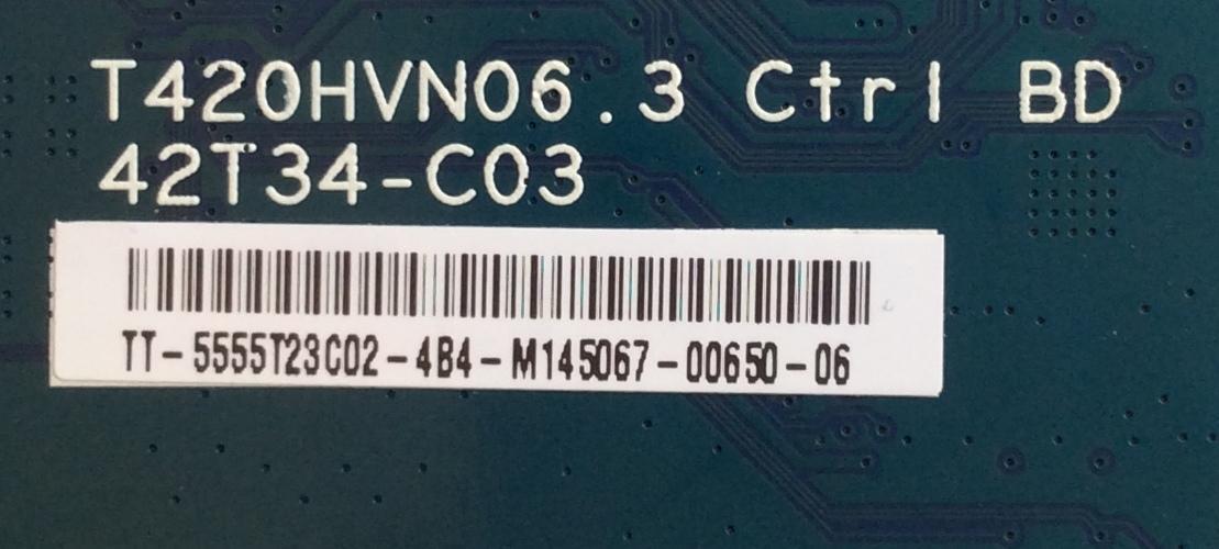 T - CON / SHARP / 5555T23C02 / T420HVN06.3 CTRL BD / 42T34-C03 / MODELO LC-55LE653U - Imagen 2