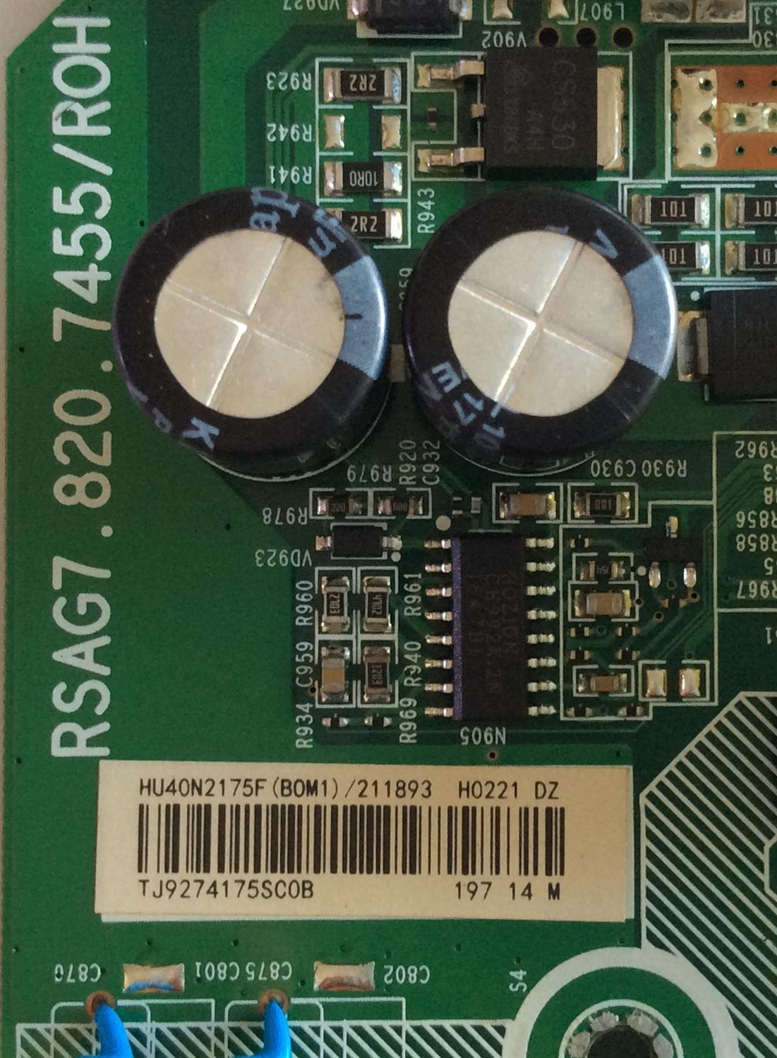MAIN / FUENTE (COMBO) / INSIGNIA 211893 / RGSA7.820.7455/ROH / PANEL JHD396D5F01/SO/BBY/FM/ROH / MODELO NS-40D420NA18 - Imagen 2