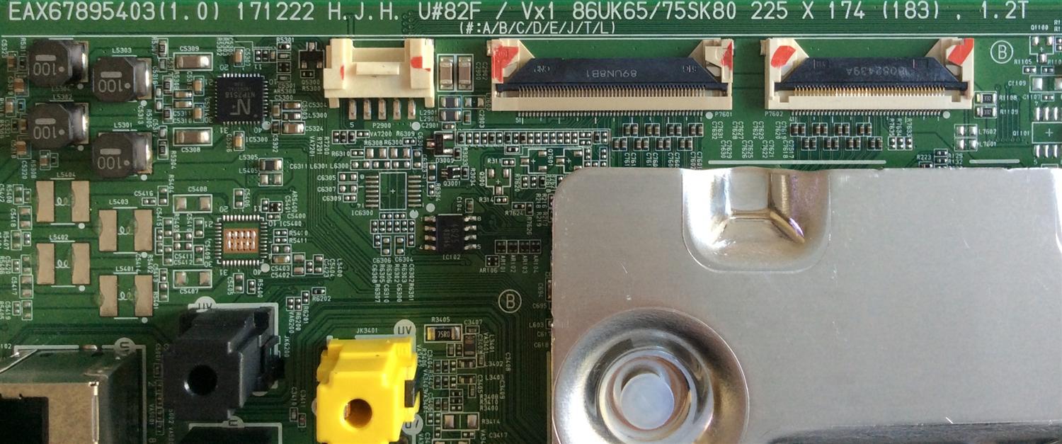 MAIN / LG EBT65200613 / EAX67895403(1.0) / 64684601 / 86849901 / PANEL HC860DQF-SLUR1-2142 / MODELO 86UK6570PUB 8M1L00SS / 86UK6570PUB.AUSWLJR  - Imagen 2