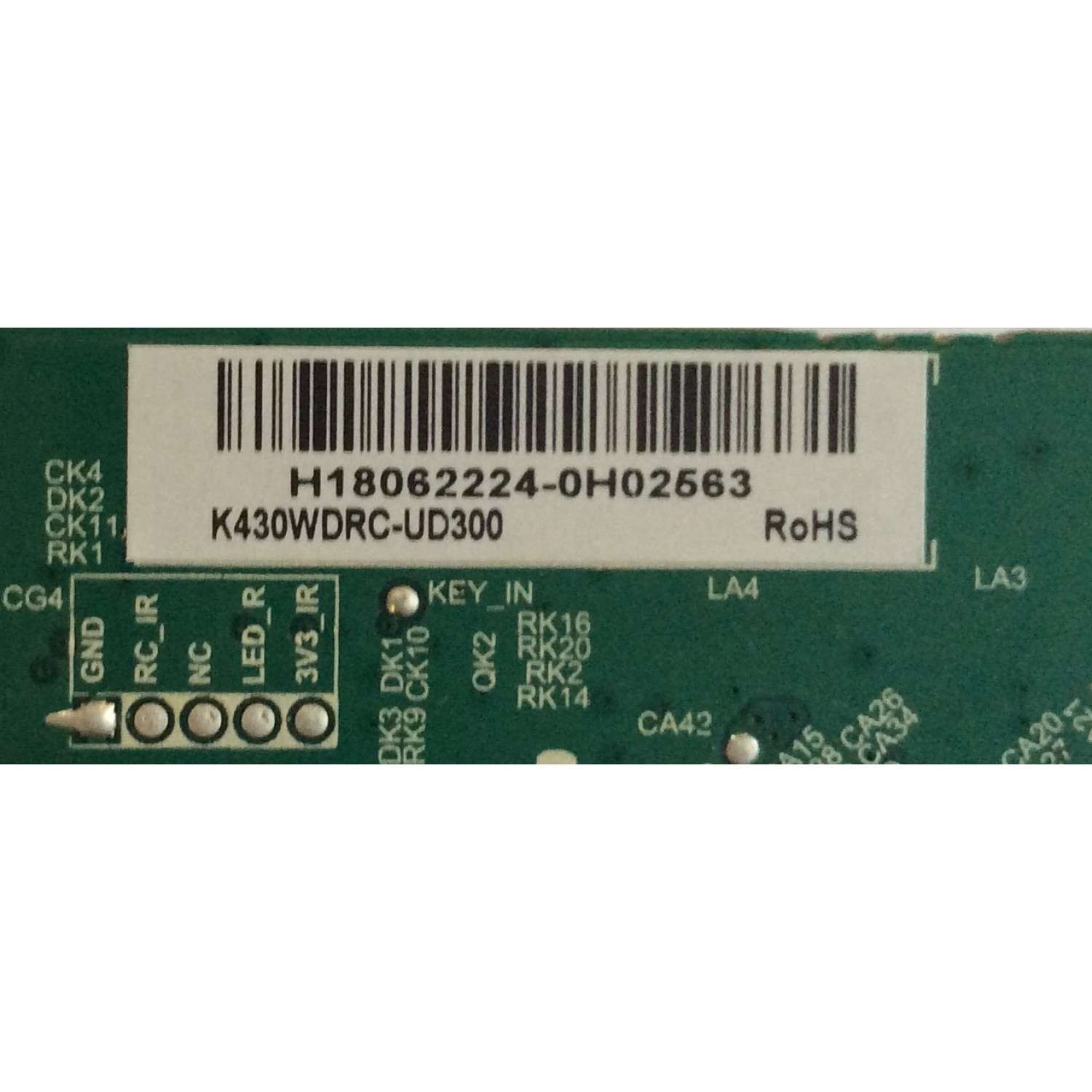 MAIN / TOSHIBA / H18062224 / TD.T950.61 / K430WDRC-UD300 / PANEL K430WDRB / MODELO 43LF421U19 - Imagen 2