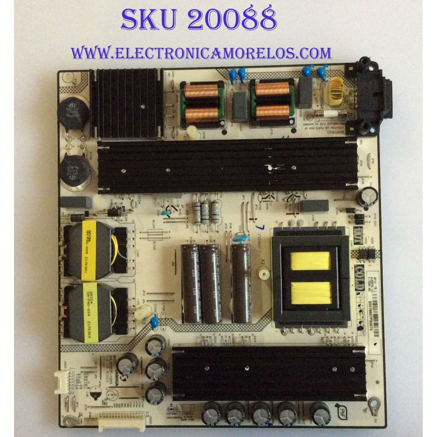 "FUENTE DE PODER / HITACHI / 81-PBE065-H902 / SHLD6507F03-101H / DLBL359 / MODELO 65R80 "