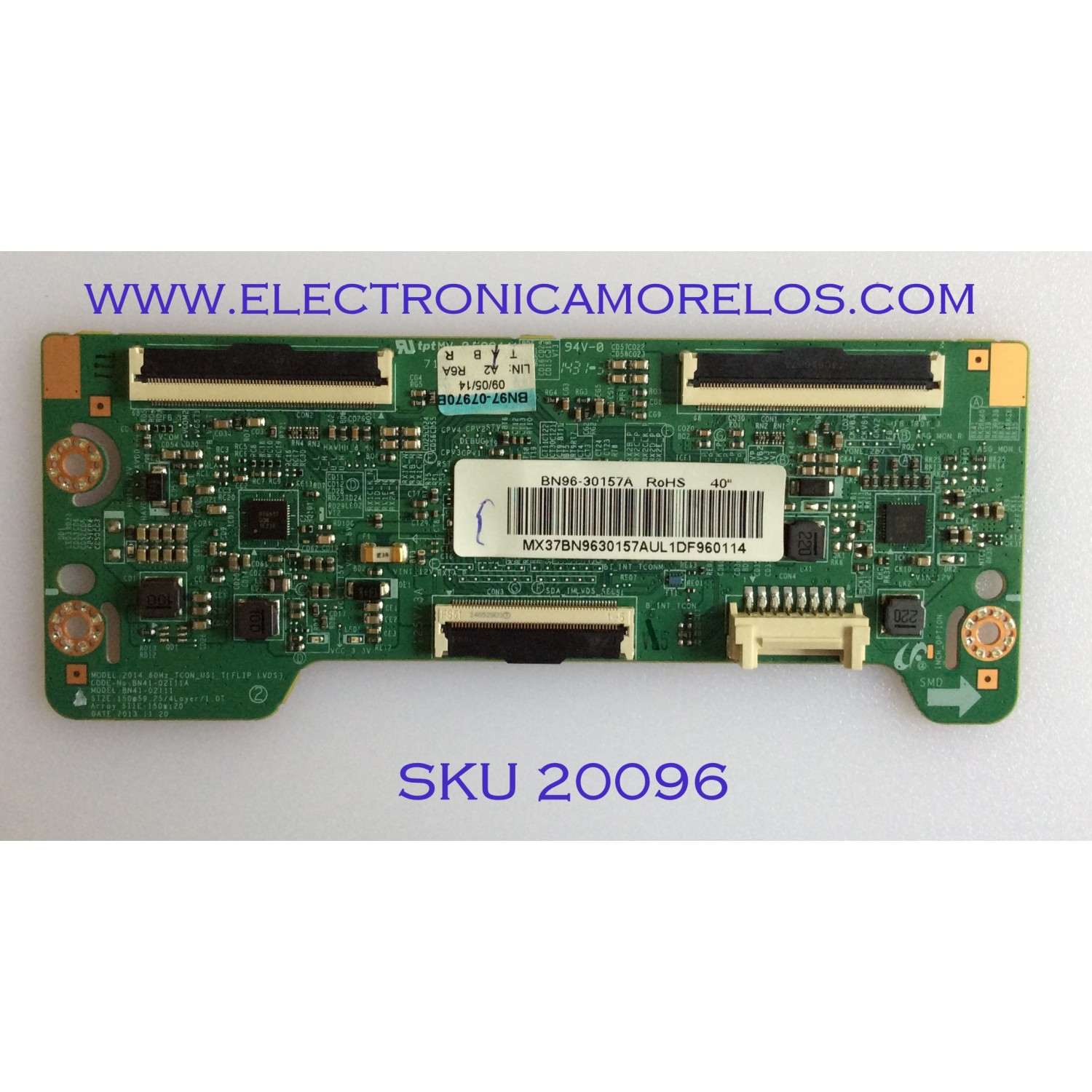 T-CON / SAMSUNG / BN96-30157A / BN41-02111A / BN97-07970B / MODELO UN40H5500AFXZA