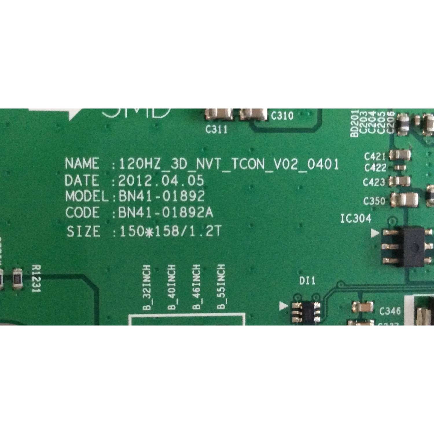 T-CON / BN96-27247A / BN41-01892A / BN97-06781B / PANEL LTJ400HV11-V / MODELO UN40FH6030FXZA TS01 - Imagen 4