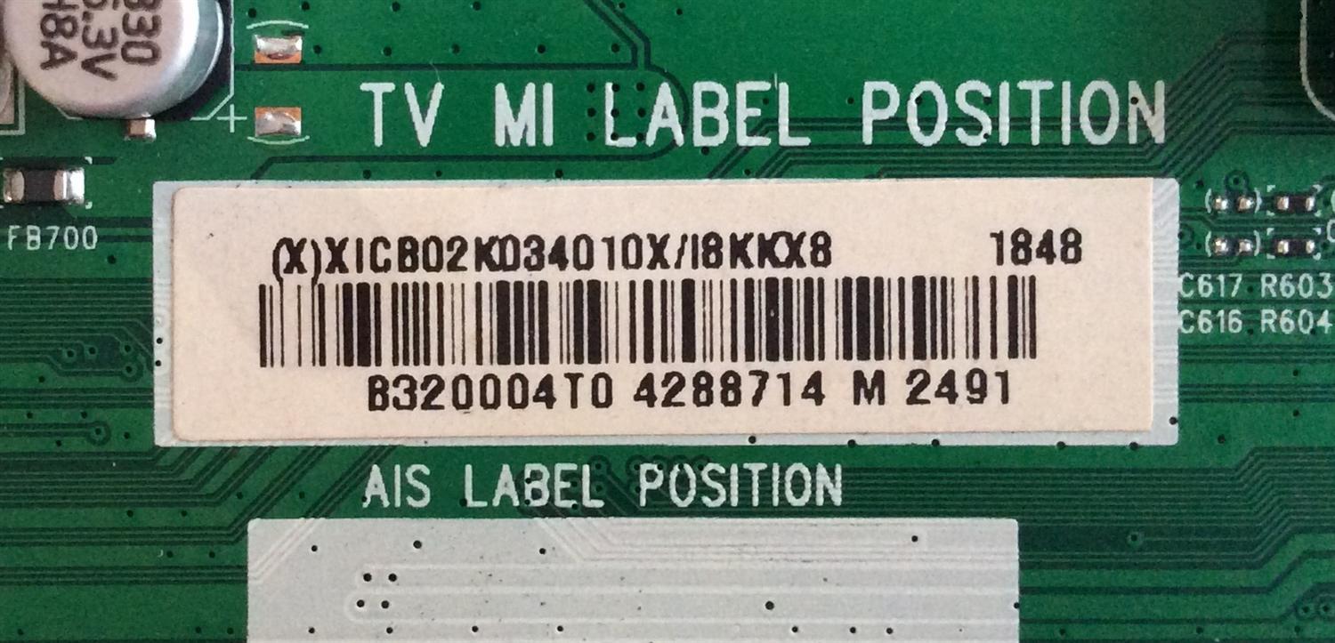 MAIN / VIZIO / 756TXICB02K0340 / 715G8320-M2B-B03-004Y / XICB02K034 / PANEL TPT320B5-FHBN0.K REV. 49P2AN / MODELO D32F-F1 LTQUVMQU  - Imagen 2