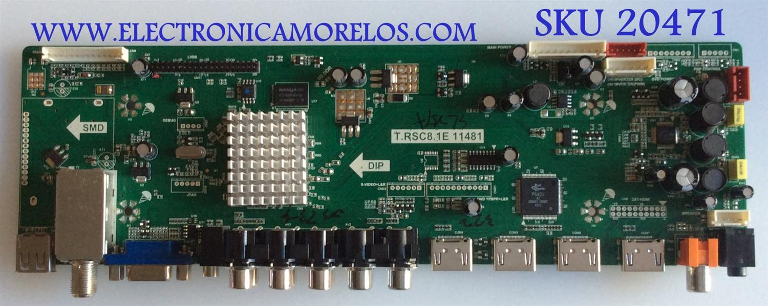 MAIN RCA / 42RE01TC81ELNA0-A1 / T.RSC8.1E 11481 / PANEL LC420WUE-(SC)(V1) / MODELOS 42LA45RQ / 42LB45RQ