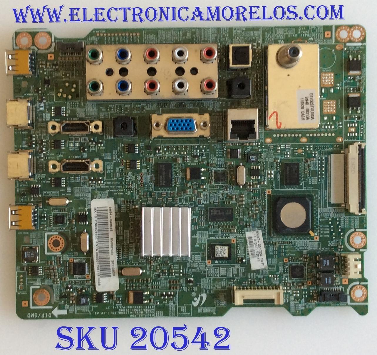 MAIN SAMSUNG / BN94-04354E / BN41-01590B / BN97-05172A / PANEL S63FH-YB06 / MODELO PN64D550C1FXZA