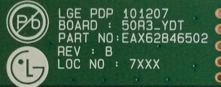 BUFFER LG / EBR69839106 / EAX62846502 / PANEL PDP50R30111  / MODELOS 50PV450-UA AUSZLHR / 50PZ550-UA / 50PZ950-UA - Imagen 2