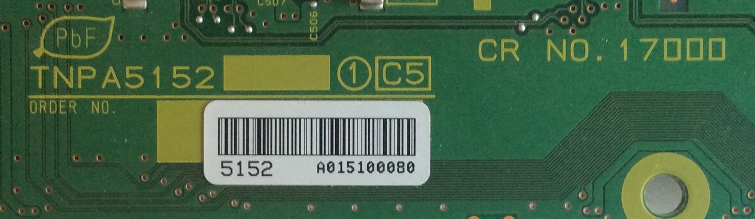 BUFFER PANASONIC / TNPA5152 / CR NO. 17000 / PANEL MC127T19P13 / MODELO TC-P50VT25 - Imagen 2