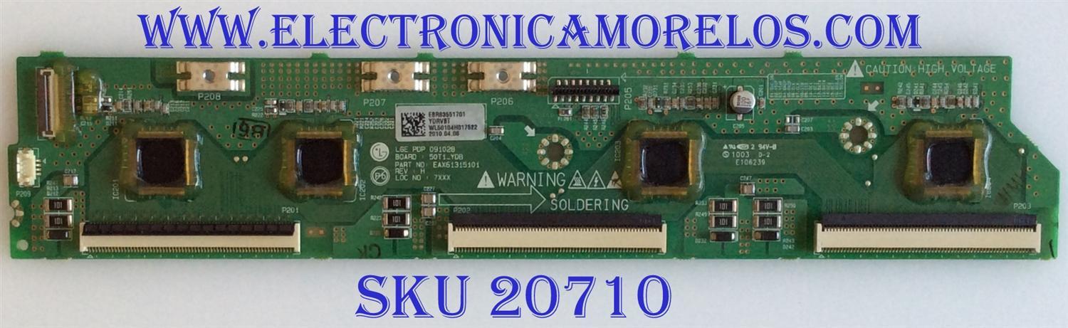 BUFFER LG / ZENITH / EBR63551701 / EAX61315101 / 50T1_YDB / PANEL PDP50T100000 / MODELOS 50PJ340-UC AUSLLHR / 50PJ350-UB AUSLLUR / 50PJ350C-UB AUSLLHR / Z50PJ240-UB AUSLZUR