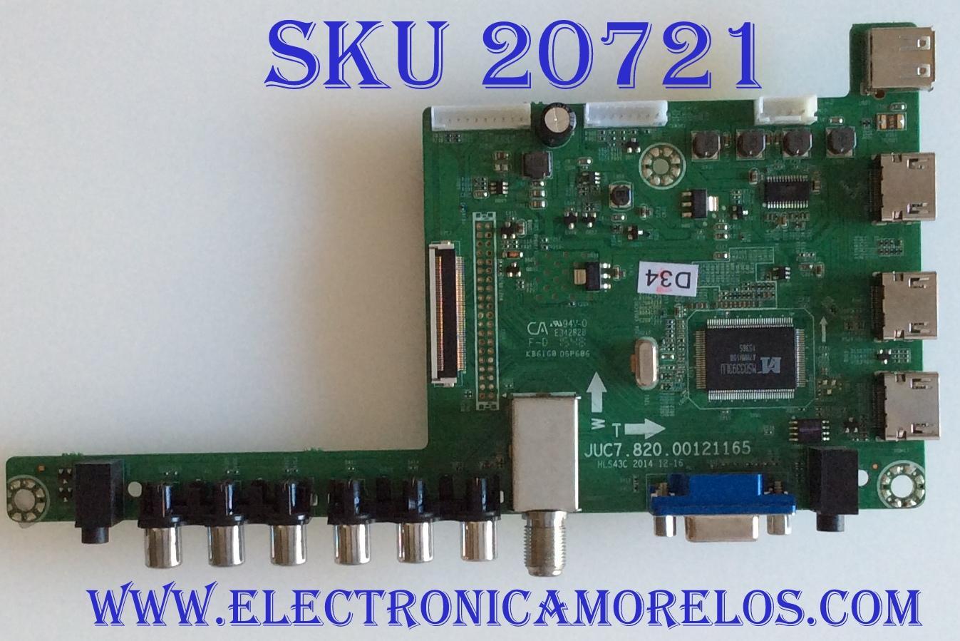 MAIN HITACHI / 850121538 / JUC7.820.00121165 / HLS43C / PANEL C550F14-E6-H / MODELOS LE55A6R9 / LE49A509