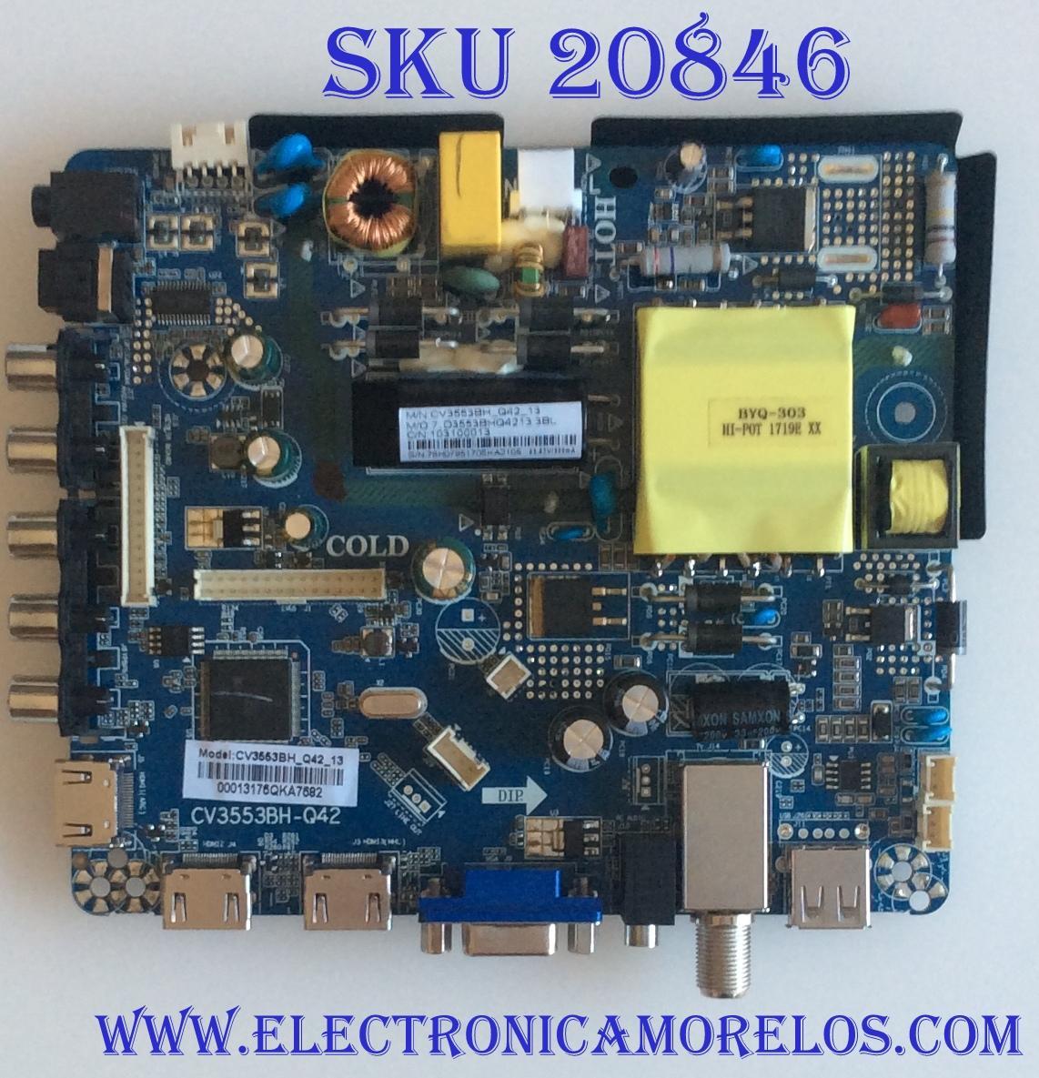 MAIN FUENTE (COMBO) ELEMENT / ELFW4017BF / CV3553BH_Q42_13 / 103100013 / D3553BHQ4213.3BL / PANEL T400-V35-DLED / MODELO ELFW4017BF