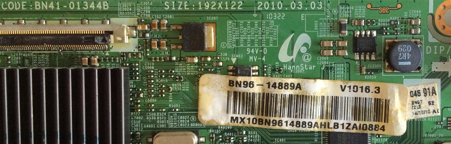 MAIN SAMSUNG / BN96-14889A / BN41-01344B / PANEL S58FH-YB05 / MODELO PN58C500G2FXZA UY01 - Imagen 2