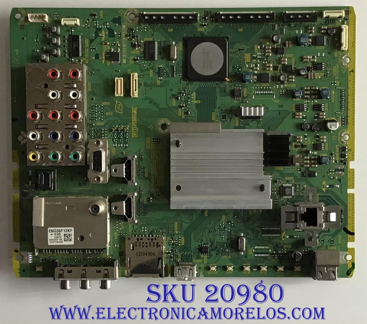 MAIN PANASONIC / TXN/A1LPUUS / TNPH0834AC / TNPH0834 / PANEL'S MC127F19M13 / MC127H36U13 / MODELOS TC-P50G25 / TC-P50G20