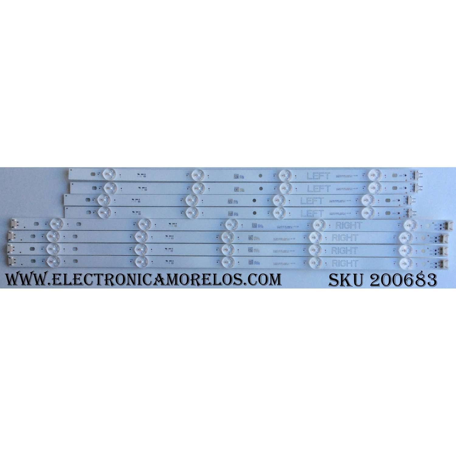 KIT DE LED´S PARA TV (8 PIEZAS) / NC490DUE-AAFX1 / NC490DUE-AAFX1-41CA / GAN01-1295A-P1 / GAN01-1294A-P1 / QR2CSSAZS / MODELO 49LK5700PUA.BUSWLOR 
