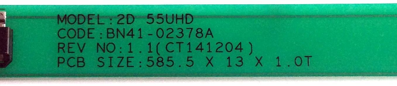 KIT DE LED´S PARA TV SAMSUNG ((12 PIEZAS)) / NU8MERO DE PARTE BN96-40099A / BN96-40100A / S_5U75_55_FL_L8_REV1.5_150514 / LM41-00135A / S_5U75_55_FL_R6_REV1.5_150514_LM41-00136A / PANEL CY-GK055HGEV5H /  MODELO ¨55¨ - Imagen 4