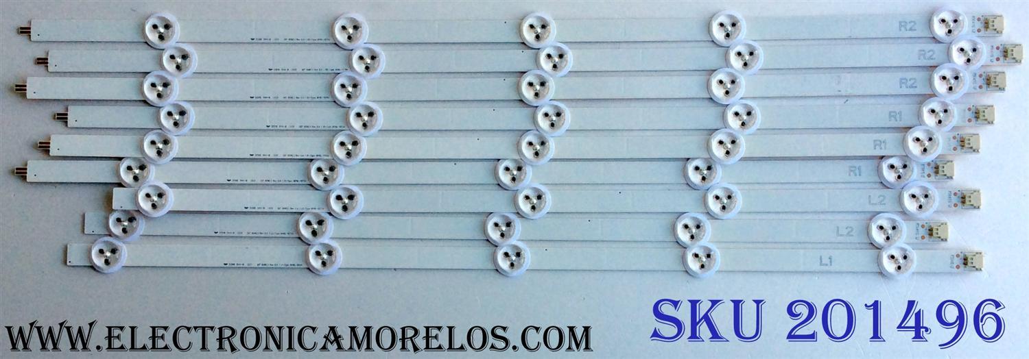 KIT DE LED´S PARA TV (9 PIEZAS) / LG 6916L-1241A / 6916L-1273A / 6916L-1272A / 6916L-1276A / PANEL LC500DUE (SF)(R2) / MODELO 50LA6200-UA / NOTA IMPORTANTE DOS TIRAS NO SON IGUAL PERO SI COMPATIBLES / MAS MODELOS Y PANELES EN DESCRIPCION
