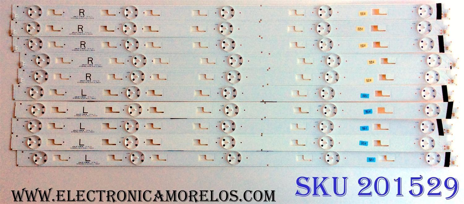 KIT DE LED´S PARA TV (10 PIEZAS) / SONY SVY550AG6 / SVY550AG6_Rev00_5LED_L_150223 / SVY550AG6_Rev00_5LED_R_150223 / LC353 / LD342 / H0412 / PANEL´S SYV5543 / LSY550FF01-301 / MODELO XBR-55X810C