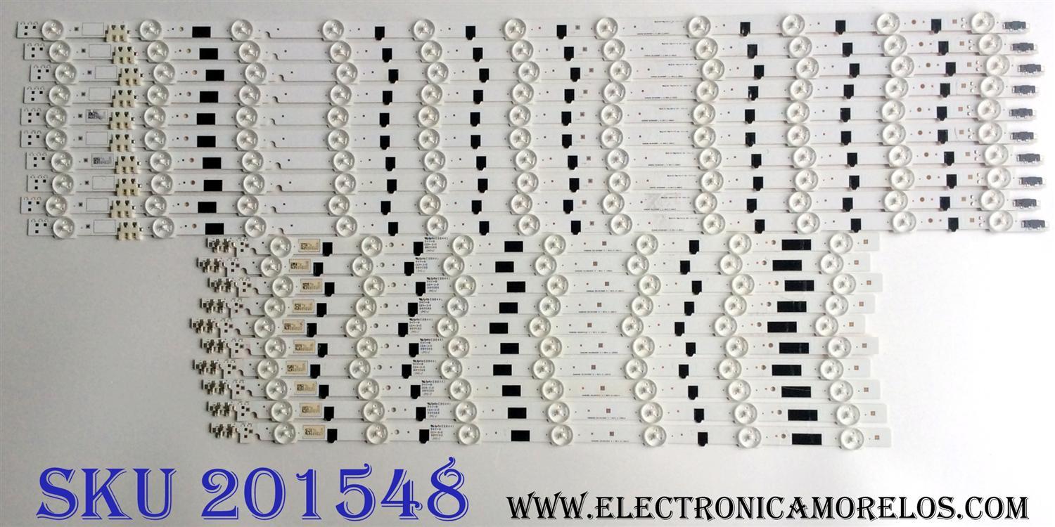 KIT DE LED´S PARA TV (20 PIEZAS) / SAMSUNG BN96-25312A / BN96-25313A / SAMSUNG 2013SVS55F / 2013SVS55F / 130212 / BN41-01972A / BN96-25338A / D2GE-550SCA-R3 / D2GE-550SCB-R3 / PANEL´S CY-HF550CSLV5H / CY-HF550CSLV3H / MODELOS CHECAR DESCRIPCION
