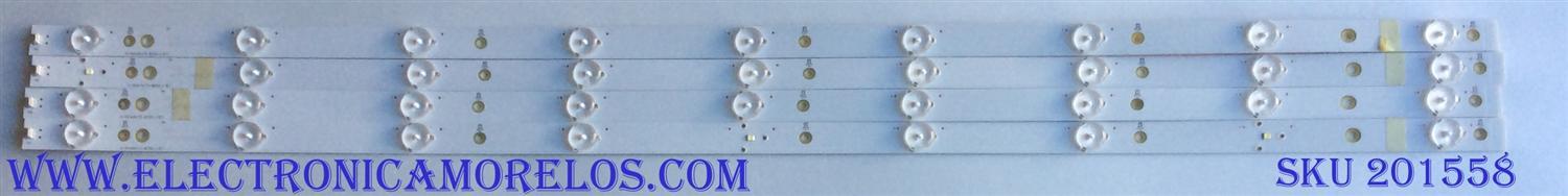 KIT DE LED´S PARA TV (4 PIEZAS) / INSIGNIA LB-F3528-GJ40409-H / 4620-LOT46V4C-C-11 / PANEL TPT400LA-J6PE1 REV:SC1N / MODELO NS-40D510NA15