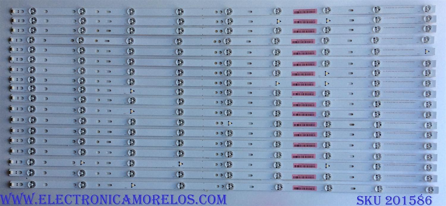 KIT DE LED´S PARA TV ( 18 PIEZAS) / SONY SVA650A09_SVA650A30_REV04_9LED_150519 / SD65S04E0309E / PANEL S650QF59 V3 / MODELO XBR-65X850C