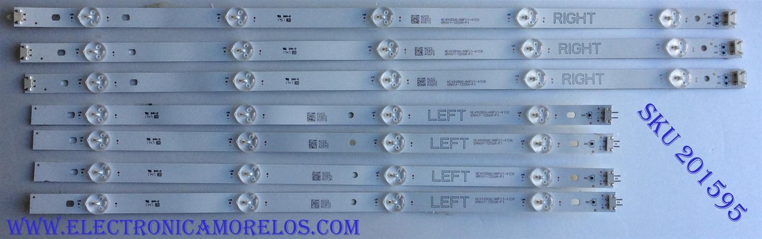 KIT DE LED´S PARA TV ((INCOMPLETO SOLO 7 PIEZAS)) / LG NC490DGG-AAFX1-41CA / NC490DGG-AAFX1-41CAGAN01-1255A-P1 / NC490DGG-AAFX1-41CAGAN01-1256A-P1 / PANEL´S NC490DGG-AAFX3 / NC490DGE-SADP3 / MODELO 49UJ6300-UA.BUSYL0F	