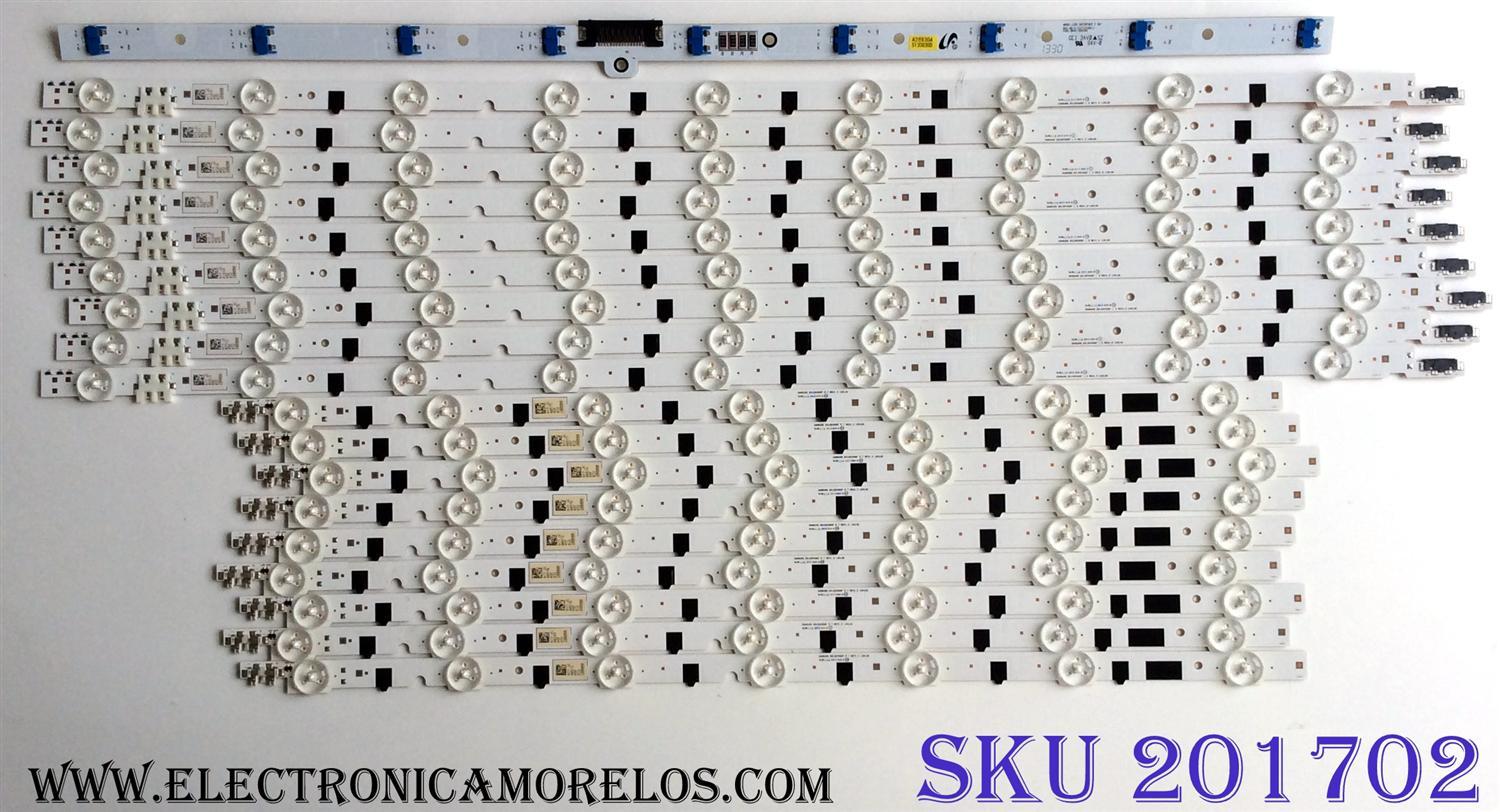 KIT DE LED'S PARA TV 18 PIEZAS / SAMSUNG BN96-200000 / 200000 / SAMSUNG 2013SVS50F L 9 REV1.9 130130 / PANEL HF500CSA-B2 / HF500CSM-C1 / MODELO UN50F6300AFXZA
