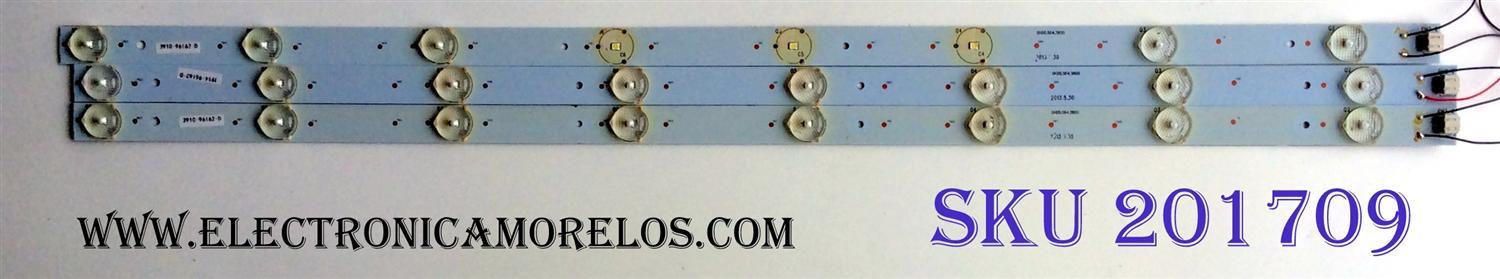 KIT DE LED'S PARA TV APEX ((3 PIEZAS)) / NUMERO DE PARTE GKB5.564.3800 / 3914-96162-D / LK315T3HA49 / PANEL LK315T3HA49 / DH3151A05-5 / MODELO LE3245M