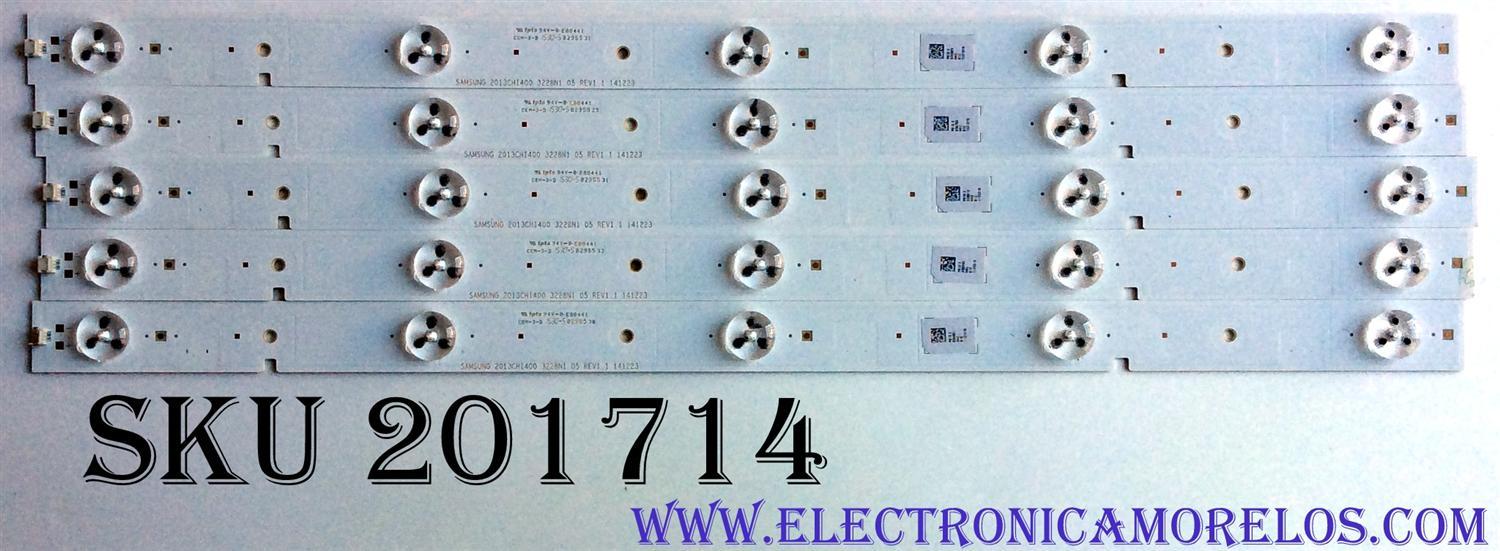 KIT DE LED'S PARA TV HISENSE / INSIGNIA ((INCOMPLETO SOLO 5 PIEZAS)) / NUMERO DE PARTE 1131319 / 2013CHI400 / 2013CHI400 3228N1 05 REV1.0 130625 / PANEL HD400DF-E37 (010)(BBY) / MODELOS 40H4C / 40K200 / 40K20DW / NS-40D420NA16