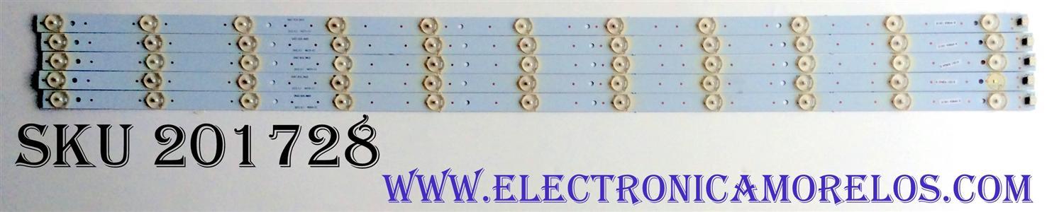 KIT DE LED'S PARA TV (5 PIEZAS) / WESTINGHOUSE GKB7.820.3805 / 46511-E1 / PANEL T460HB01.V0 / D460D3-GG53-C0X / D460D3-GG53-COX/ MODELO DW46F1Y2