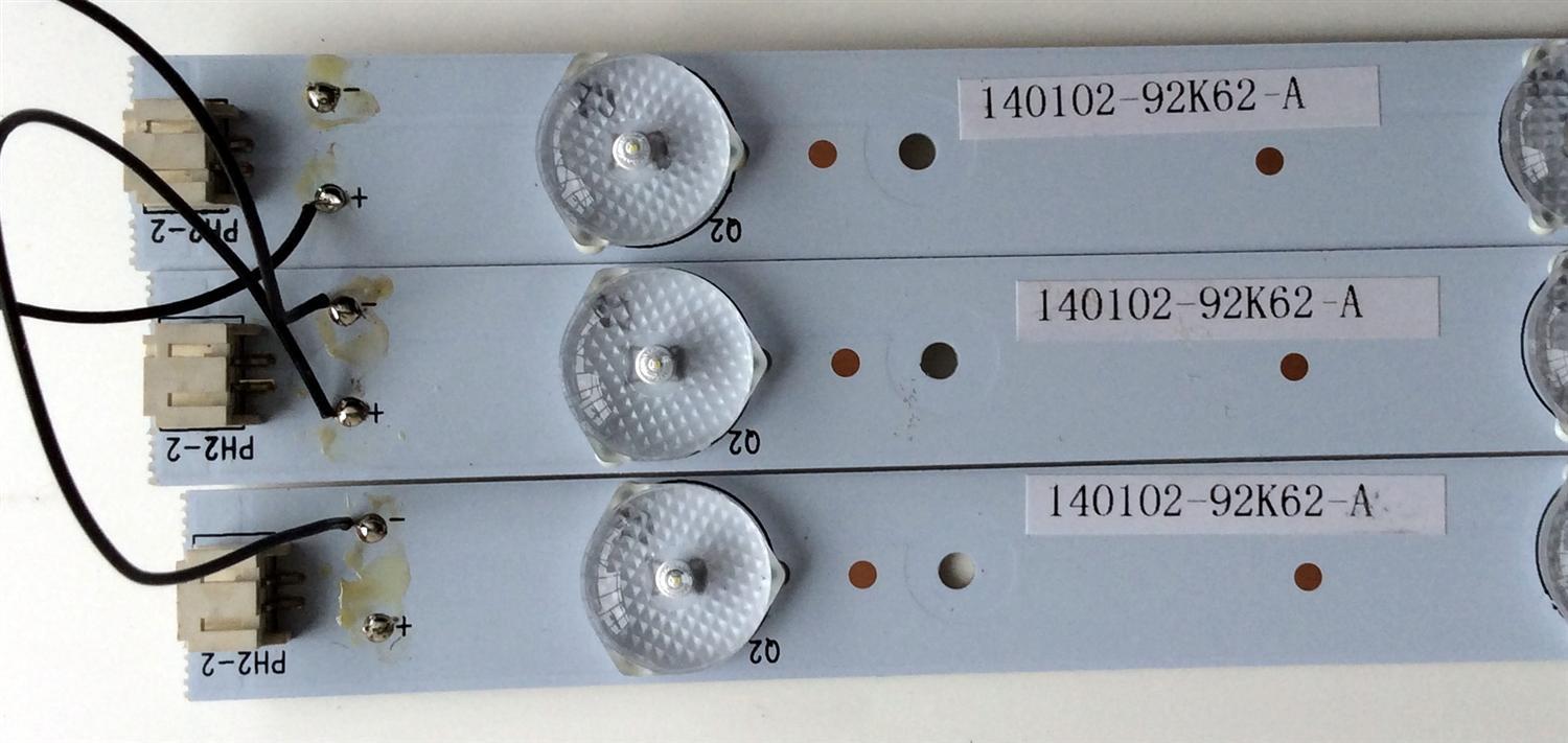 KIT DE LED'S PARA TV (3 PIEZAS) / APEX GKB7.820.3800 / 140102-92K62-A / 6KB5.948.1031 / PANEL DH3151A04 / MODELO LE3245M - Imagen 3