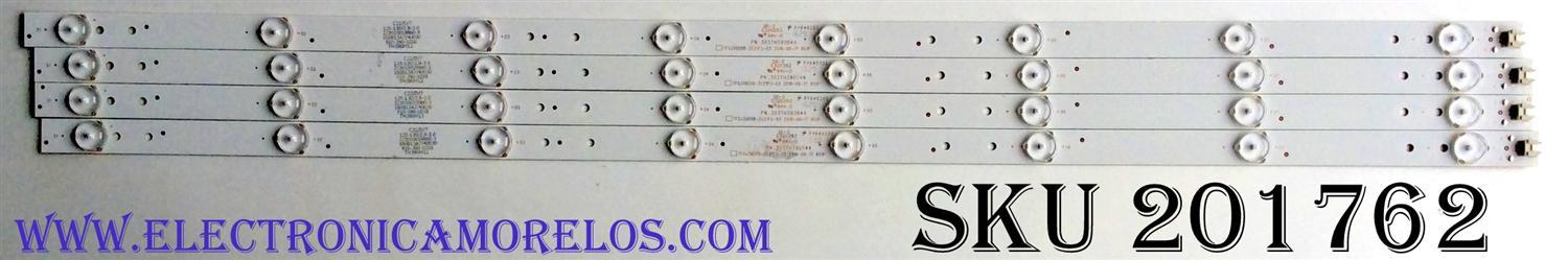 KIT DE LED'S PARA TV (4 PIEZAS) / ELEMENT 303TH390044 / TFGJ39D08-ZC21FG-03 / 125-130/2.9-3.0 / PANEL T390-DXB (P) -DLED / MODELO ELEFW3916