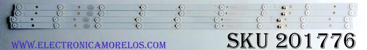 KIT DE LED'S PARA TV (4 PIEZAS) / ELEMENT 303TH500057 / TFMT50D09-ZC22AG-03 / 910-500-1062 / TH500M28 / PANEL V500HJ1-PE8 / MODELO  ELEFW 5017