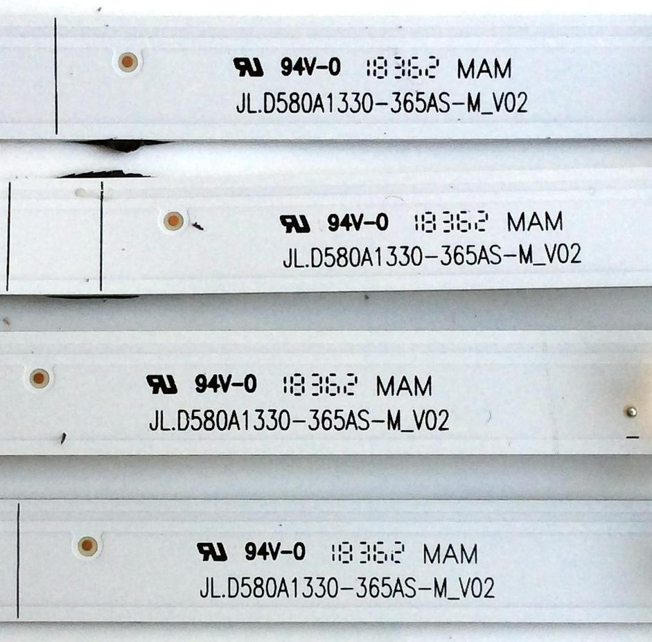 KIT DE LED'S PARA TV ((INCOMPLETO SOLO 4 PIEZAS)) / SHARP JL.D580A1330-365AS-M / 1199904 / JL.D580A1330-365AS-M_V02 / PANEL CV580U2-T01 / MODELOS LC-58Q7330U / LC-58Q620U - Imagen 2