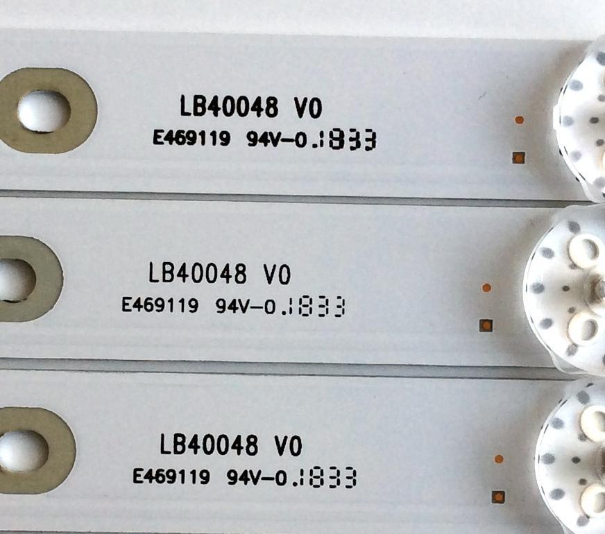 KIT DE LED'S PARA TV (3 PIEZAS) / SHARP LB40048 / LB40048 V0 / 1198259 / E469119 / HE40 / 897 / 6B37 / PANEL JHD400N2F31 / JHD400N2F31-TXL1QL / MODELO LC-40LB601U - Imagen 2