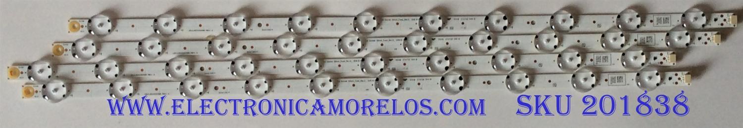 KIT DE LED'S PARA TV (4 PIEZAS) / LG / UDULED0GS066 REV. A / LG INNOTEK 50INCH_FUNAI_ REV.A_  / 50W1 0S1P / PANEL UAAU2XG PHILIPS / MODELO 50PFL5602/F8